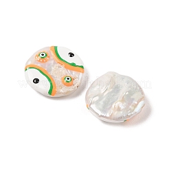 Natural Keshi Pearl Enamel Beads&nbsp;PEAR-G014-04D