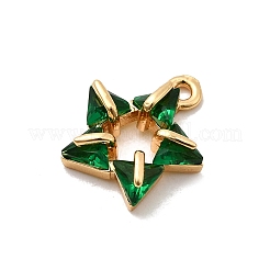 Brass Micro Pave Cubic Zirconia Charms&nbsp;KK-Z131-13G