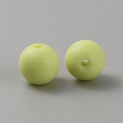 Acrylic Frosted Round Beads&nbsp;FACR-WH0001-06A-07