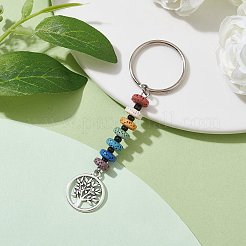 Tree of Life Tibetan Style Alloy Pendant Keychain&nbsp;KEYC-JKC00682