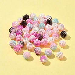 50Pcs 5 Colors Imitation Pearl Acrylic Beads&nbsp;OACR-FS0001-62A