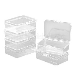 6Pcs PP Plastic Bead Containers with Hinged Lid&nbsp;CON-SP0001-24