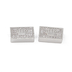 Brass Micro Pave Clear Cubic Zirconia Beads&nbsp;KK-E068-VB461
