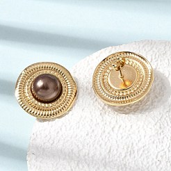 Brass Stud Earrings for Women&nbsp;KK-CBA9D38-02G-02