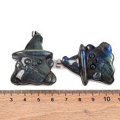 Natural Labradorite Carved Pendants&nbsp;G-B085-11P