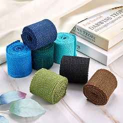 6 Rolls 6 Colors Burlap & Linen Ribbon&nbsp;OCOR-BT0001-03