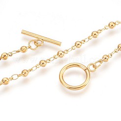 Ion Plating(IP) 304 Stainless Steel Link Chain Bracelets&nbsp;BJEW-P237-29G