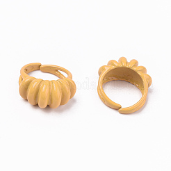 Spray Painted Alloy Cuff Rings&nbsp;RJEW-T011-24A-RS
