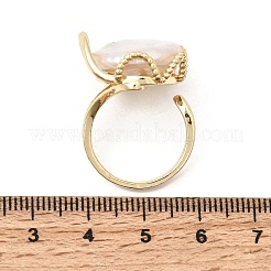 Brass Cuff Open Rings for Women&nbsp;RJEW-D344-02G