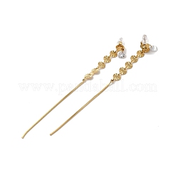 Glass Dangle Stud Earrings&nbsp;EJEW-Q781-24G