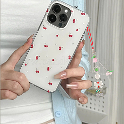 DIY Cherry Charm Mobile Phone Strap Making Kits&nbsp;DIY-SC0030-85