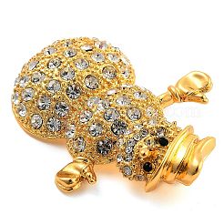 Christmas Theme Alloy Crystal Rhinestone Brooches&nbsp;JEWB-S022-02A-G