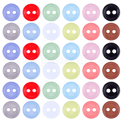 300Pcs 12Colors Resin Buttons&nbsp;BUTT-GF0004-15
