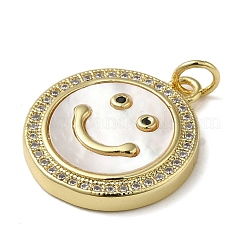 Brass Micro Pave Cubic Zirconia Pendants&nbsp;KK-Q808-08G