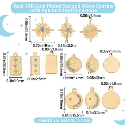 8pcs 4 style 304 Stainless Steel Pendants&nbsp;STAS-BBC0001-65