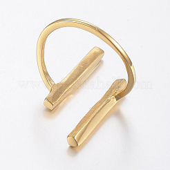 Ion Plating(IP) 304 Stainless Steel Finger Rings&nbsp;RJEW-H125-10G