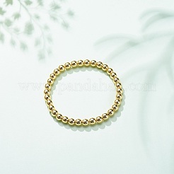 Synthetic Hematite Round Beaded Stretch Bracelet&nbsp;BJEW-JB08582-01