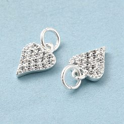 Rack Plating Brass Micro Pave Clear Cubic Zirconia Pendants&nbsp;KK-E081-13S