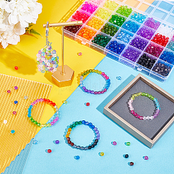 1960Pcs 28 Colors Transparent Acrylic Beads&nbsp;TACR-PH0001-97
