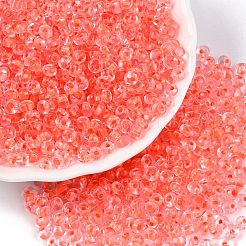 6/0 Inside Colours Transparent Glass Seed Beads&nbsp;X1-SEED-T007-07H