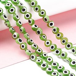 Handmade Evil Eye Lampwork Beads Strands&nbsp;LAMP-F023-B09