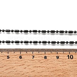 2MM 201 Stainless Steel Column Ball Chain Necklaces&nbsp;NJEW-C097-01B