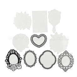 10Pcs 10 Styles Vintage Lace Waterproof PET Stickers Sets&nbsp;DIY-M066-05B