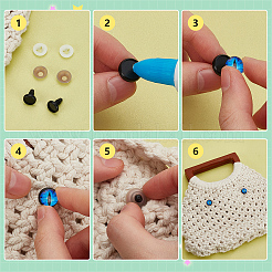 50Pcs Plastic Safety Craft Eye Cabochon Setting&nbsp;AJEW-PH0012-20A