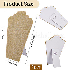 2-Slot Paperboard Covered with Linen Slant Back Bust Shaped Necklace Display Stands&nbsp;NDIS-WH20015-01A