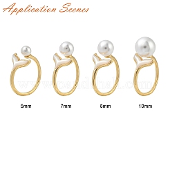 Brass Peg Bails Cuff Finger Ring Settings&nbsp;KK-S354-288-NF