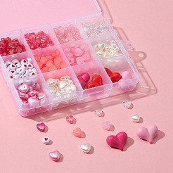376Pcs 12 Style Transparent & Opaque & Imitation Jelly Acrylic & ABS Plastic Imitation Pearl Beads&nbsp;DIY-FS0003-34