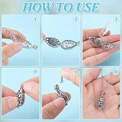 4Pcs 4 Styles Brass Cage Pendants&nbsp;NJEW-PH0001-41