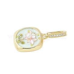 Brass Enamel Pendants&nbsp;KK-F886-01G-05