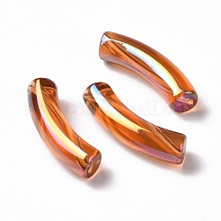 UV Plating Transparent Rainbow Iridescent Acrylic Beads&nbsp;OACR-A016-01