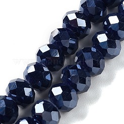 Electroplate Opaque Glass Beads Strands&nbsp;GLAA-D022-03
