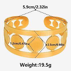 Elegant 304 Stainless Steel Cuff Bangles&nbsp;CK0580-2