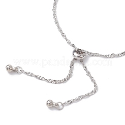Adjustable 304 Stainless Steel Slider Bracelets&nbsp;BJEW-JB12328-01