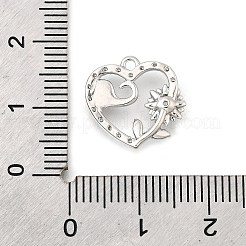Brass Micro Pave Cubic Zirconia Pendants&nbsp;KK-C096-11P