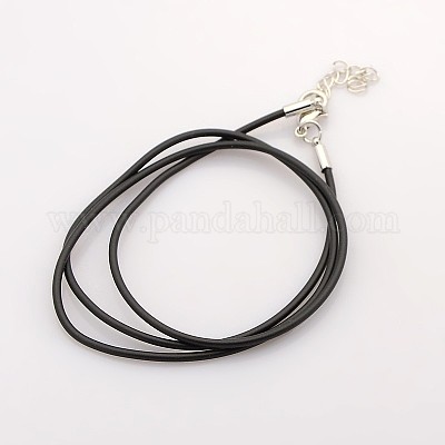 Wholesale Rubber Necklace Cord Pandahall