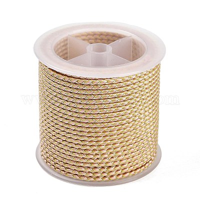 11M Polyester Braided Cord with Cotton Core & Metallic Thread&nbsp;OCOR-Z006-01-08-1