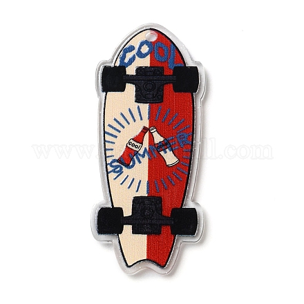 Printed Transparent Acrylic Pendants&nbsp;OACR-S045-01B-1