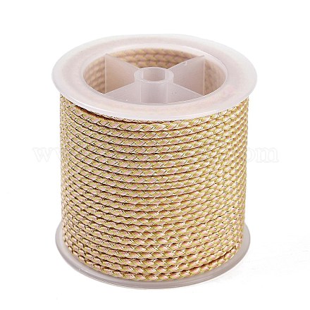 11M Polyester Braided Cord with Cotton Core & Metallic Thread OCOR-Z006-01-08-1