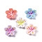 Opaque Resin Cabochons, Flowers, Mixed Color, 21.5x21x7mm