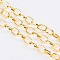 Iron Cable Chains, Unwelded, with Spool, Flat Oval, Golden, 6.9x3.8x0.9mm, about 164.04 Feet(50m)/roll
