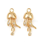 Wholesale Brass Pave Clear Cubic Zirconia Connector Charms