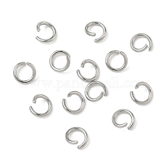 304 Stainless Steel Open Jump Rings, Round, Stainless Steel Color, 5x0.8mm, 20 Gauge, Inner Diameter: 3.5mm