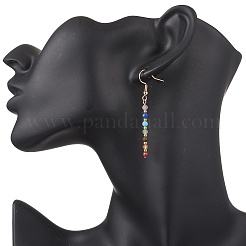 Natural Mixed Stone Round Dangle Earrings&nbsp;EJEW-JE06667-02