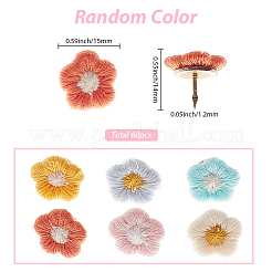 60Pcs Cloth Embroidery with Drawing Pins&nbsp;FIND-SP0004-55