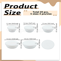 20Pcs 5 Styles Food Grade Silicone Bottle Seal Plug&nbsp;AJEW-LP0012-03