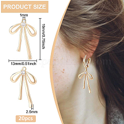 10 Pairs Brass Micro Pave Clear Cubic Zirconia Pendants&nbsp;KK-BC0015-29